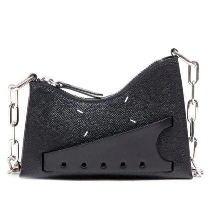 MAISON MARGIELA MICRO SNATCHED LEATHER SHOULDER BAG