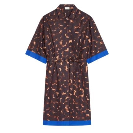 DRIES VAN NOTEN PRINTED SHIRT DRESS DESSIN A