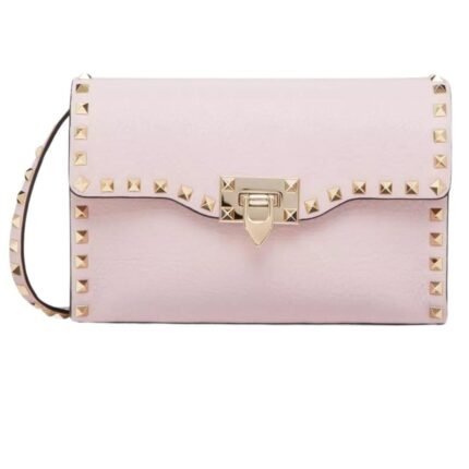VALENTINO SMALL ROCKSTUD GRAINY CALFSKIN CROSSBODY BAG