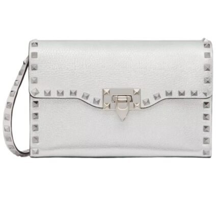 VALENTINO SMALL ROCKSTUD GRAINY CALFSKIN CROSSBODY BAG