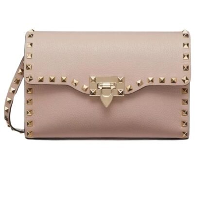 VALENTINO SMALL ROCKSTUD GRAINY CALFSKIN CROSSBODY BAG
