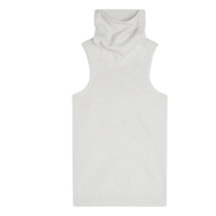 DRIES VAN NOTEN SLEEVELESS SWEATER CEMENT