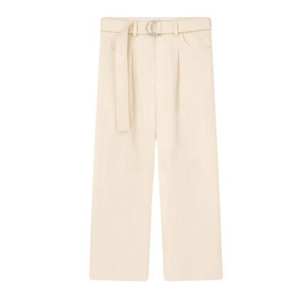 NANUSHKA FERRE BELTED STRUCTURED TWILL PANTS