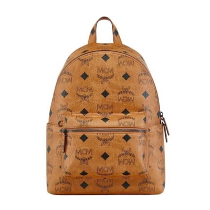 MCM STARK BACKPACK IN MAXI VISETOS COGNAC