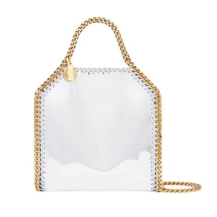 STELLA MCCARTNEY FALABELLA MIRRORED CHROME-FINISH TOTE BAG