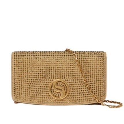 STELLA MCCARTNEY S-WAVE SEQUINNED WALLET ON STRAP