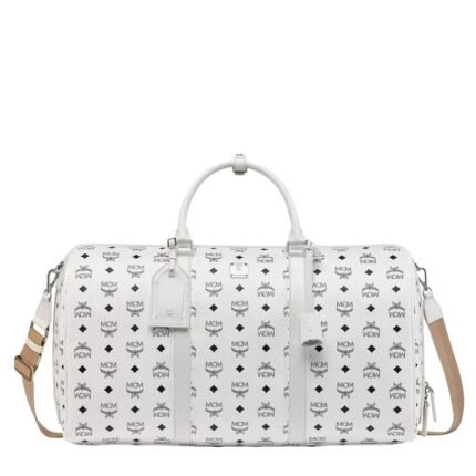 MCM OTTOMAR WEEKENDER BAG IN VISETOS WHITE