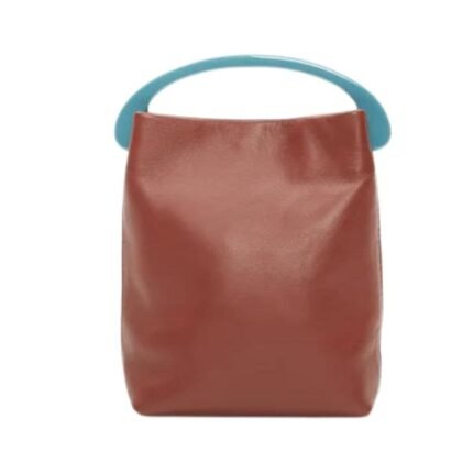 LA GARCONNE DRIES VAN NOTEN CRISP LEATHER BAG RUST