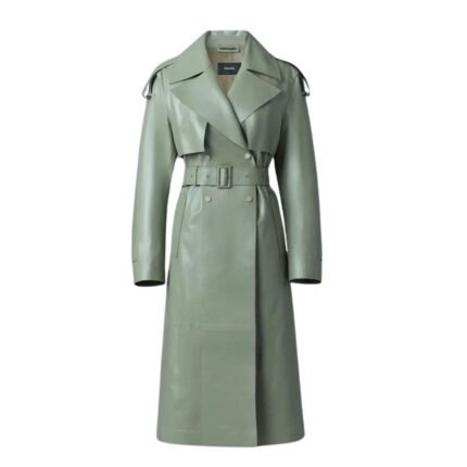 MACKAGE CARMELA LEATHER TRENCH WITH BELT
