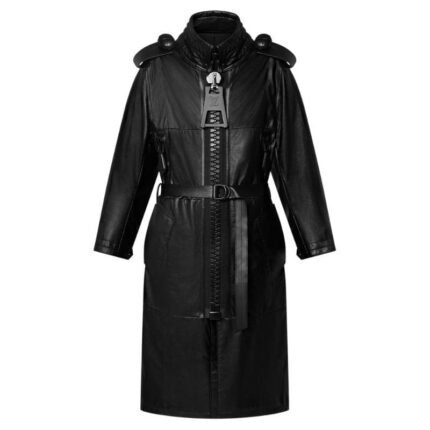 LOUIS VUITTON XXL  ZIPPER LEATHER COAT