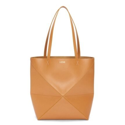 LOEWE PUZZLE FOLD TOTE BAG IN SHINY CALFSKIN