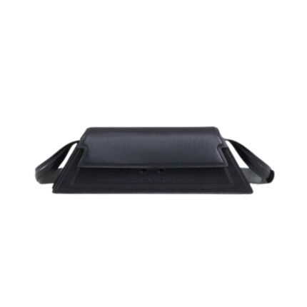 MARNI MINI TRUNKOISE BAG IN SMOOTH BLACK LEATHER