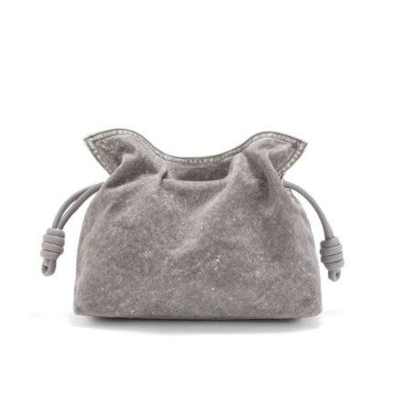 LOEWE FLAMENCO CLUTCH BAG IN DENIM