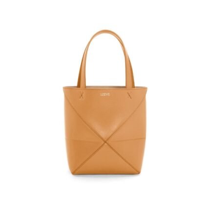 LOEWE PUZZLE FOLD TOTE MINI BAG IN SHINY CALFSKIN