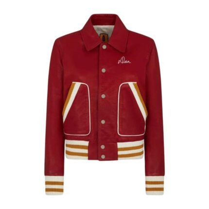 DSQUARED2 SIGNATURE VARSITY LEATHER BOMBER