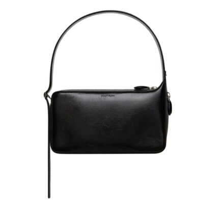 COURREGES ONE RACER NAPLACK LEATHER BAGUETTE