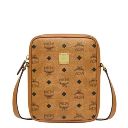 MCM KLASSIK CROSSBODY IN VISETOS COGNAC