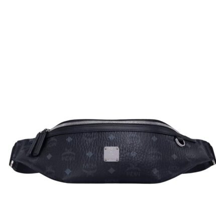 MCM FURSTEN BELT BAG IN VISETOS BLACK