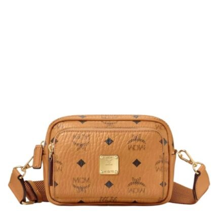 MCM X-MINI AREN CROSSBODY IN VISETOS COGNAC