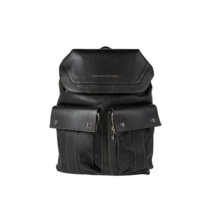 BRUNELLO CUCINELLI GRAINED CALFSKIN LEISURE BACKPACK