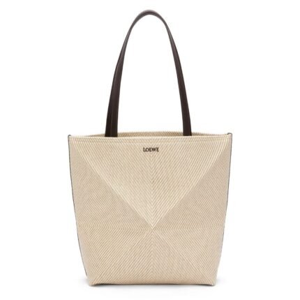 LOEWE PUZZLE FOLD TOTE BAG IN COTTON JACQUARD