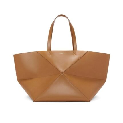 LOEWE PUZZLE FOLD TOTE XXL BAG IN SHINY CALFSKIN