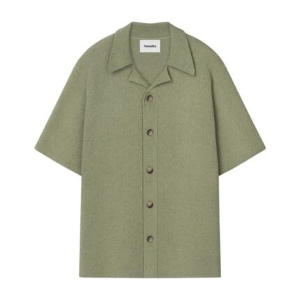 NANUSHKA ZIKO TERRY-KNIT SHIRT FADED SAGE