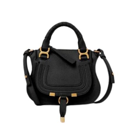 CHLOE MARCIE MINI DOUBLE CARRY BAG BLACK