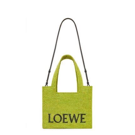 LOEWE FONT TOTE MEDIUM BAG IN RAFFIA