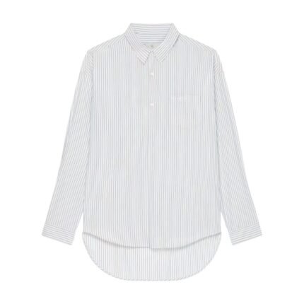 GIVENCHY OVERSIZED ASYMMETRICAL STRIPED SHIRT IN COTTON