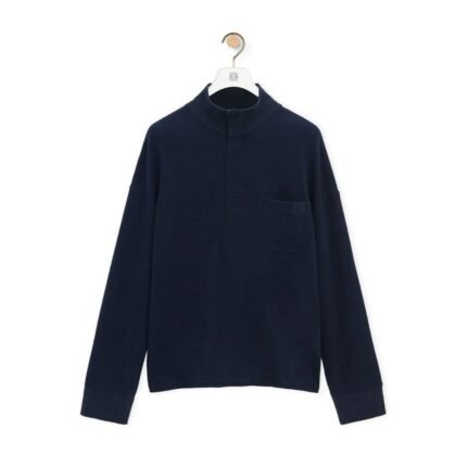 LOEWE HIGH NECK POLO IN COTTON