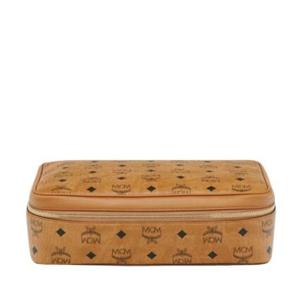 MCM SMALL OTTOMAR TRAVEL CASE IN VISETOS COGNAC