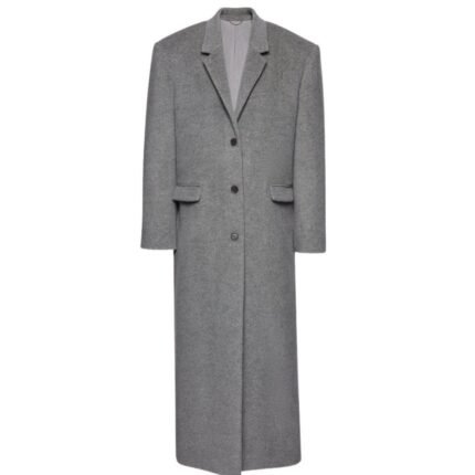 MAGDA BUTRYM SINGLE-BREASTED LONG WOOL COAT IN GREY