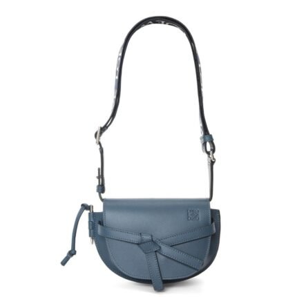 LOEWE GATE DUAL MINI BAG IN SOFT CALFSKIN AND JACQUARD