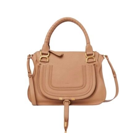 CHLOE MARCIE DOUBLE CARRY BAG LIGHT TAN