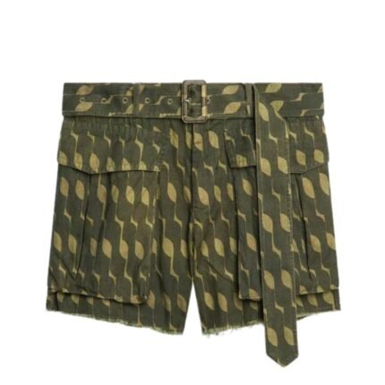DRIES VAN NOTEN BELTED COTTON SHORTS