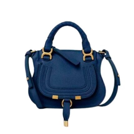 CHLOE MARCIE MINI DOUBLE CARRY BAG DEEP DENIM
