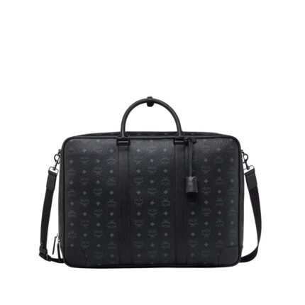 MCM OTTOMAR SUITCASE IN VISETOS BLACK