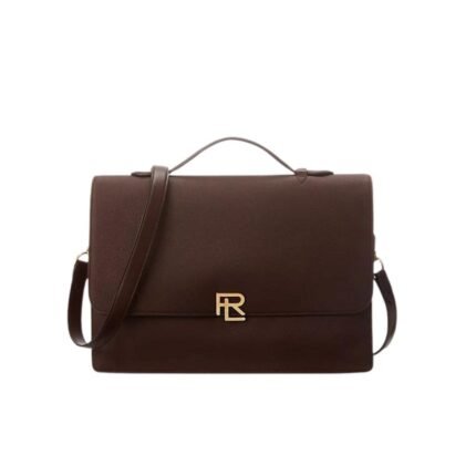RALPH LAUREN RL PEBBLED CALFSKIN BRIEFCASE