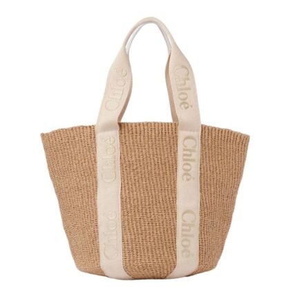 CHLOE LARGE WOODY BASKET GOLD