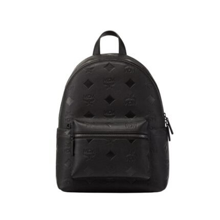 MCM STARK BAKPACK IN MAXI MONOGRAM LEATHER BLACK