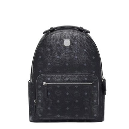 MCM MEDIUM STARK BACKPACK IN VISETOS BLACK