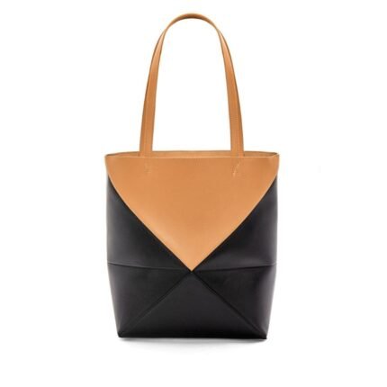 LOEWE PUZZLE FOLD TOTE BAG IN SHINY CALFSKIN
