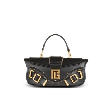 BALMAIN BLAZE CLUTCH BAG IN SMOOTH LEATHER