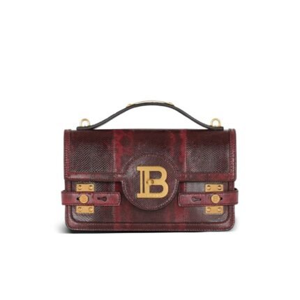 BALMAIN B-BUZZ 24 KARUNG LEATHER BAG